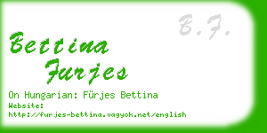 bettina furjes business card