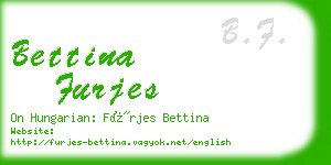bettina furjes business card